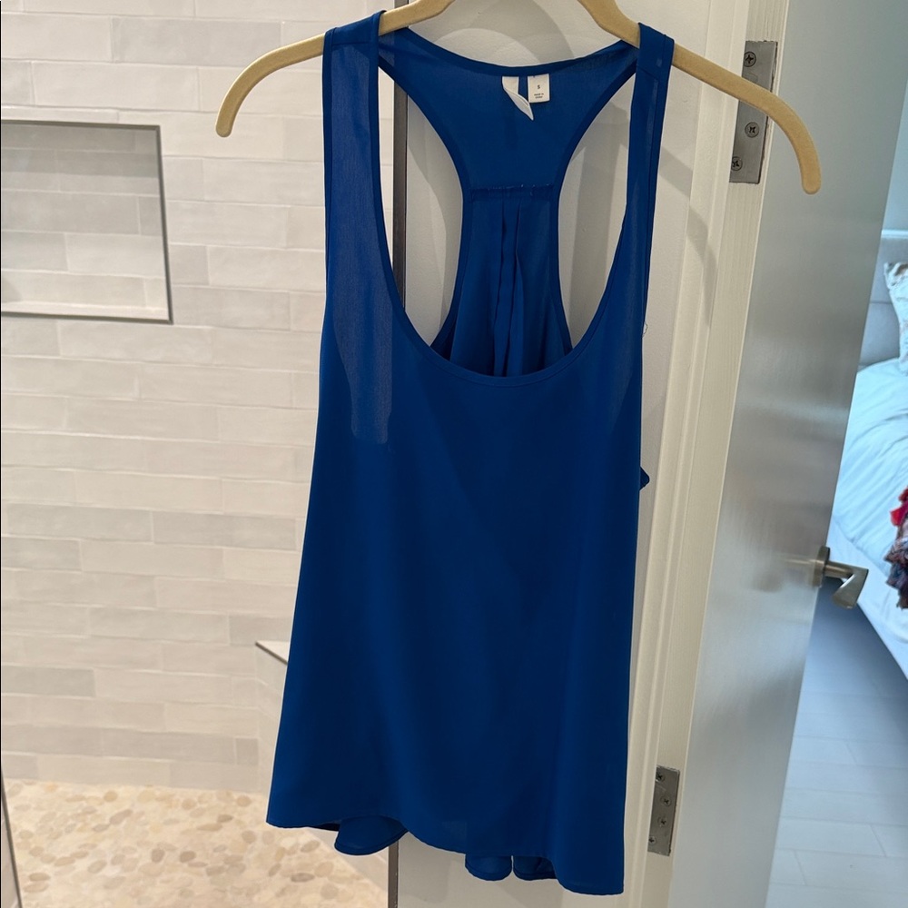 Frenchi Blue Racerback Blouse